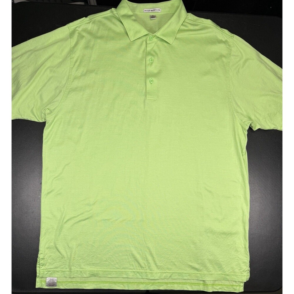 Peter Millar Polo Shirt Mens XL Green Golf Short Sleeve Casual Adult XL Cotton